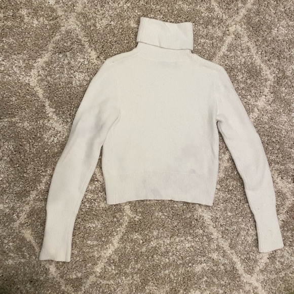 ZARA crop turtleneck sweater - white - Picture 3 of 11